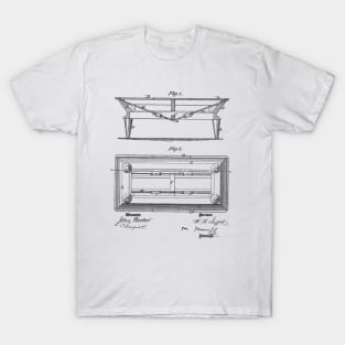 Billiard Table Vintage Patent Drawing T-Shirt